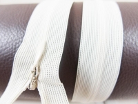 Seam-covered zippers - 60 cm - cream