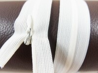 Seam-covered zippers - 60 cm - beige