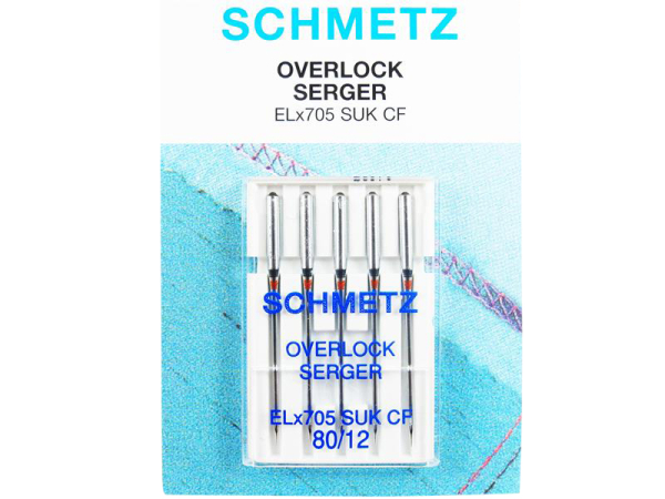 SCHMETZ - Overlocknadeln ELx705 SUK CF / Stärke 80/12 - Flachkolben