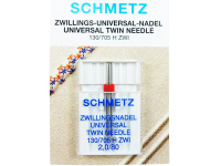 SCHMETZ - Zwillings-Universal-Nadel 2,0 /80  Flachkolben