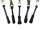 Zipper/slider pendant 5 pieces model "BANDO" ergonomic approx. 65 mm