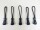 Zipper/slider pendant 5 pieces model "BANDO-Sports-4" approx. 65 mm black