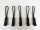 Zipper/slider pendant 5 pieces model "BANDO- Punkto-1" approx. 65 mm black