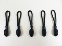Zipper/slider pendant 5 pieces model "BANDO- Punkto-2" approx. 65 mm black