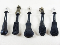 Zipper/slider pendant 5 pieces model "BANDO- Punkto-2" approx. 65 mm black