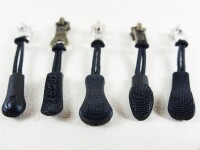Zipper/slider pendant 5 pieces model "BANDO-Sport- Punkto-3" approx. 65 mm black