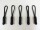 Zipper/slider pendant 5 pieces model "BANDO-Sport- Punkto-3" approx. 65 mm black