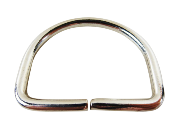 D-Ring / Halbring Modell "Italy" silber - 50 mm / TOP-Qualität