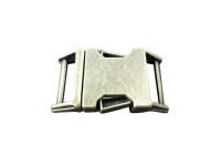 Metal buckle / metal clasp 15 mm / curved model / old brass