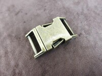 Metal buckle / metal clasp 15 mm / curved model / old brass