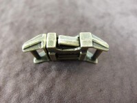 Metal buckle / metal clasp 15 mm / curved model / old brass