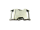 Metal buckle / metal clasp 15 mm / curved model / old brass