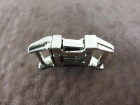 Metal buckle / metal clasp 15 mm / curved model / silver