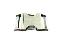 Metal buckle / metal clasp 20 mm / curved model / old brass