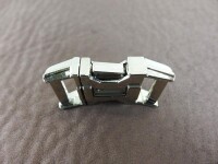 Metal buckle / metal clasp 20 mm / curved model / silver