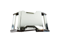 Metal buckle / metal clasp 25 mm / curved model / silver