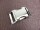 Metal buckle / metal clasp 25 mm / curved model / silver
