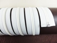 Reißverschluss - teilbar / Modell "Lungo" 1,80 m x 6 mm / gebrochenes weiß