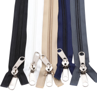 YKK tent zipper spiral divisible with 2 double sliders 2 m
