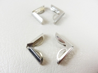 10 pieces Pocket corners / metal corners 17 x 17 mm silver/decorated