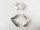 10 pieces Pocket corners / metal corners 17 x 17 mm silver/decorated