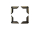 10 pieces Pocket corners / metal corners 17 x 17 mm old...