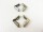 10 pieces Pocket corners / metal corners 16 x 16 mm old brass/decorated