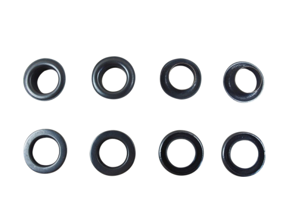 Eyelets with washers model "Big" set of 100 4 mm / without tools black burnished