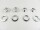 Eyelets with washers model "Big" set of 100 4 mm / without tools silver