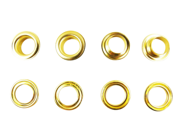Ösen mit Scheiben Modell "Big"  100er Set 5 mm / ohne Werkzeuge gold