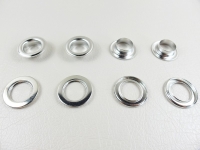 Ösen mit Scheiben Modell "Big"  100er Set 5 mm / ohne Werkzeuge silber