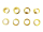 Eyelets with washers model "Big" set of 100 11 mm / without tools gold