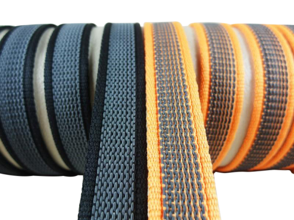 Antirutschbänder - schwarz-grau / orange-grau mit doppelseitige Gummibeschichtung - 20 mm