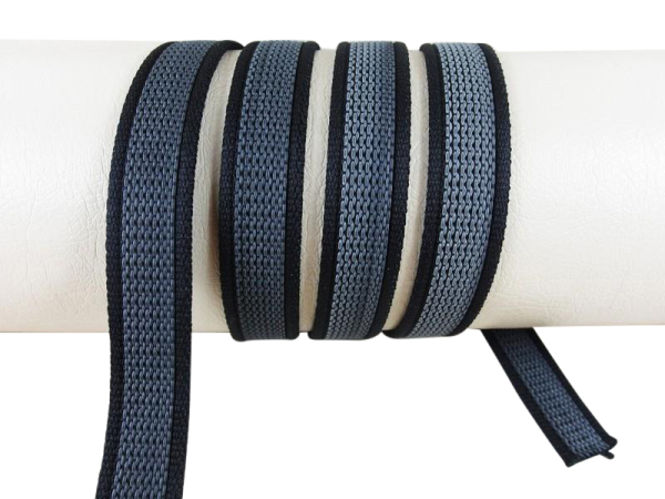 Anti-slip tape / black-gray with double-sided rubber coating - 20 mm