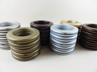 Plastic eyelets for thin & thick fabrics 35.5 x 55 mm - metallic finish