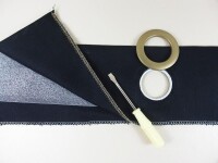 Plastic eyelets for thin & thick fabrics 35.5 x 55 mm - old brass