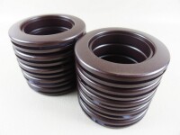Plastic eyelets for thin & thick fabrics 35.5 x 55 mm - chocolate metallic