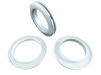 Plastic eyelets for thin & thick fabrics 35.5 x 55 mm - matt chrome