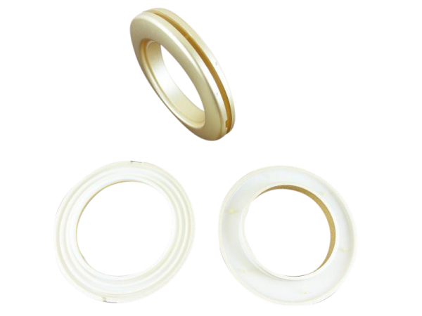 Plastic eyelets for thin & thick fabrics - 35.5 x 55 mm - matt brass-gold
