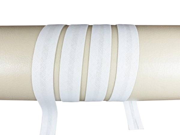 Bias tape / binding made of cotton - width 18 mm white