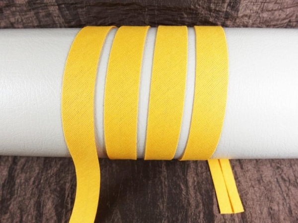 Bias binding / binding made of cotton - width 18 mm rapeseed yellow