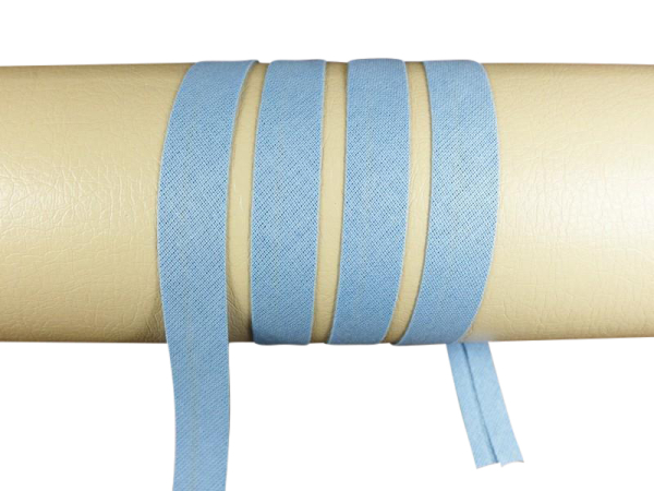 Bias binding / binding made of cotton - width 18 mm light blue