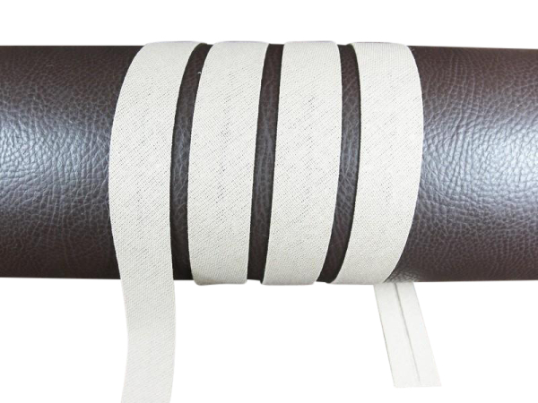 Schrägband / Einfassband aus Baumwolle - Breite 18 mm beige