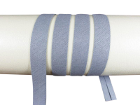 Bias tape / binding made of cotton - width 18 mm light gray