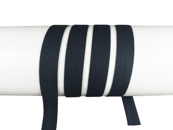 Bias binding / binding made of cotton - width 18 mm black