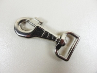 Bolzenkarabinerhaken / Karabinerhaken mit drehbarem Gelenk Taro-Gemustert-eckig silber - 25 mm