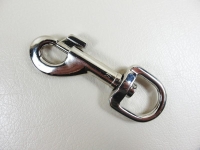 Bolzenkarabinerhaken / Karabinerhaken mit drehbarem Gelenk Taro-rund silber - 20 mm