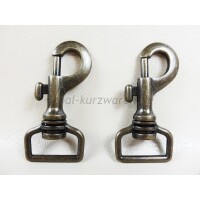 Karabinerhaken Modell "Italy" 20 mm / TOP-Qualität altmessing