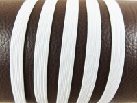 Braided rubber strand (100 m) roll - economy pack - width [7 mm] white