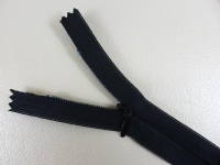 Seam-covered zippers 25 cm black